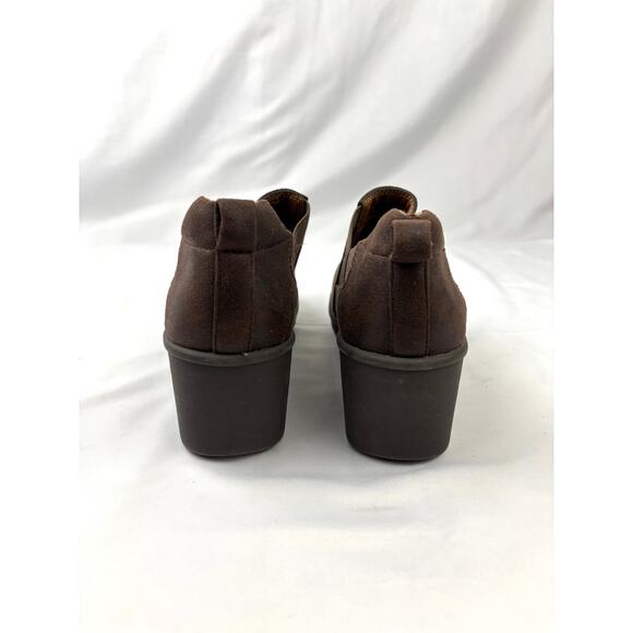 Euro Sofft Jaylee Boot Size 8.5M Brown Vegan Suede Wedge Bootie Shoes Womens - Picture 6 of 10